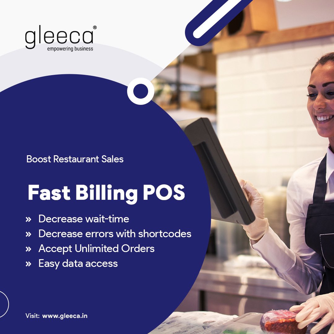 Gleeca_official's tweet photo. Billing is big and essential part of the restaurant business, you cannot afford to make any mistakes in it. Don't worry Gleeca's restaurant management system will not let you down. it can help you achieve the fastest possible billing system along with several other crucial features for the smooth and fast running of your restaurant. To know more sign up with Gleeca now and that too for FREE.

Visit https://t.co/j2LRu2pHEi

 #customerretention #onlineorder #QRCode #food #paymentgateway #Price #takeaway #digitaltransformation #code #business #reservations #customerreview #restauranttrends #brandidentity #customer #free #bill #billingsystem #Restaurantmanagementsystem #Restaurants #POS #Marketing