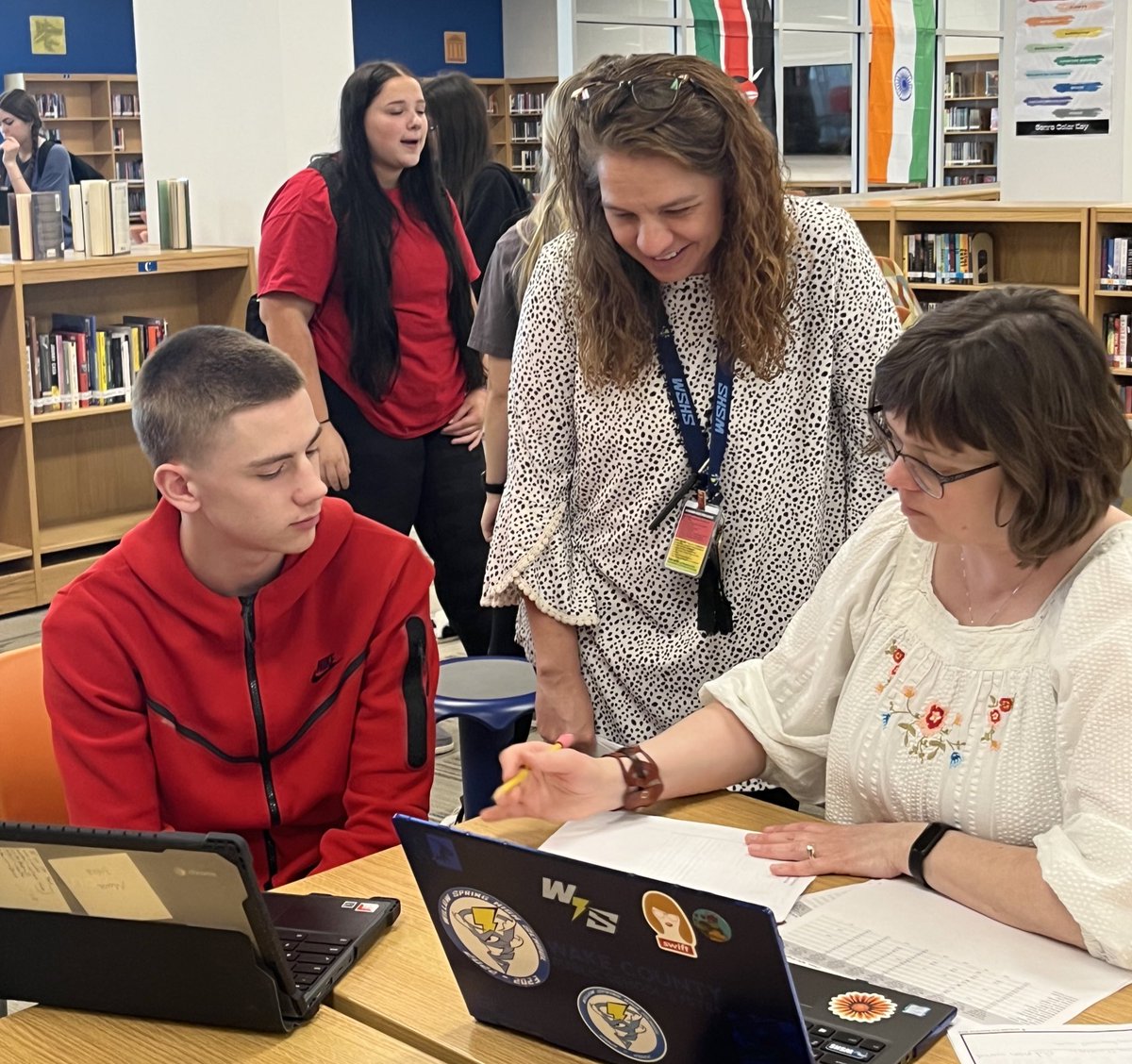 WillowSpringLMC's tweet photo. Today the MC became an escape room! 🔏Mrs. Scheck gave English II Ss another way to examine the plot of a story! @WillowSpringHS @wcpssdll https://t.co/ezroczoJcb