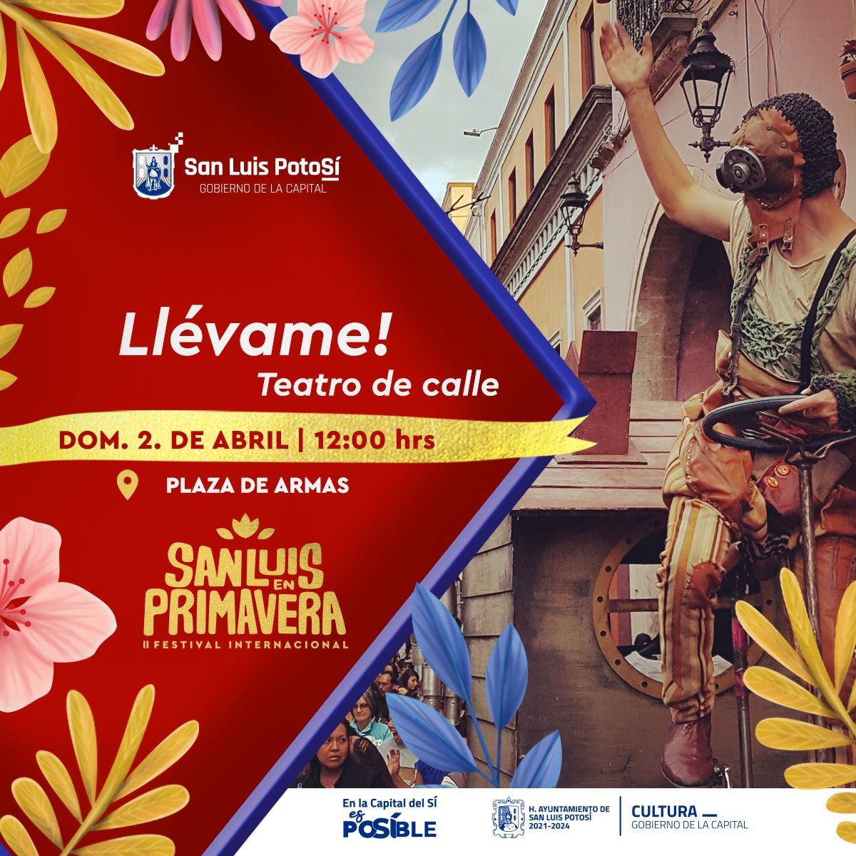 AntenaSanLuis's tweet photo. #Municipio │ #PrimaveraEnLasCalles, actividad dentro del Festival internacional #SanLuisenPrimavera con #grupos y #artistas de la #escenalocal
Se llevarán a cabo en #PlazadeArmas, #SanJuandeDios y #JardínColón al mediodía. Actividades para la #familia > https://t.co/UqSlglVm76 https://t.co/8aQntuHn8L