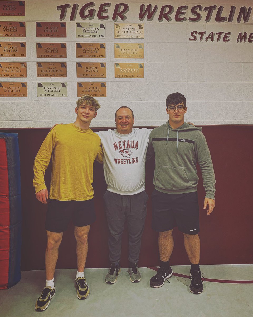 CoachHabjan's tweet photo. Really special day watching these boys put their state medalist plaques up. Wrestling is one of the most grueling sports out there, but it also helps create some of the strongest bonds amongst teammates and competitors. I’m just really thankful these two let me join the ride. https://t.co/FhNhn4Ky9f