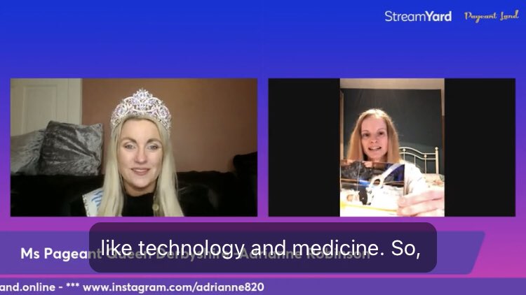 adrianne820's tweet photo. I’ve had a great time on Queens table this evening sharing my pageant journey and story to inspire other once premies. They can lead an amazing life. 💜💜💜 https://t.co/yUINw84yYg
