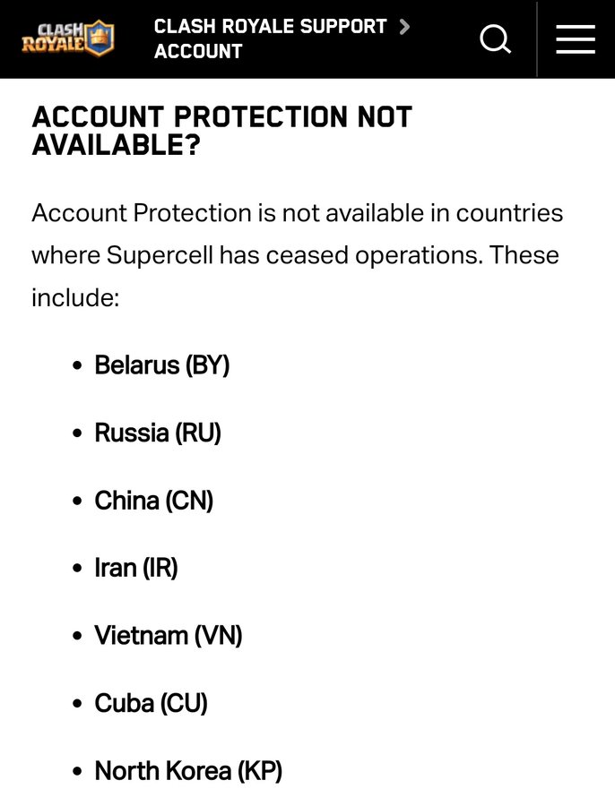 ⚠️ COMUNICADO ⚠️

Repudiamos las acciones tomadas por supercell. Los que han invertido tiempo y dinero valioso al juego, no merecen esto. 

Vienen al juego a divertirse, distraerse, conocer gente nueva y alcanzar metas. 

Ahora es cuando la comunidad debe unirse. 

#CRisFREE