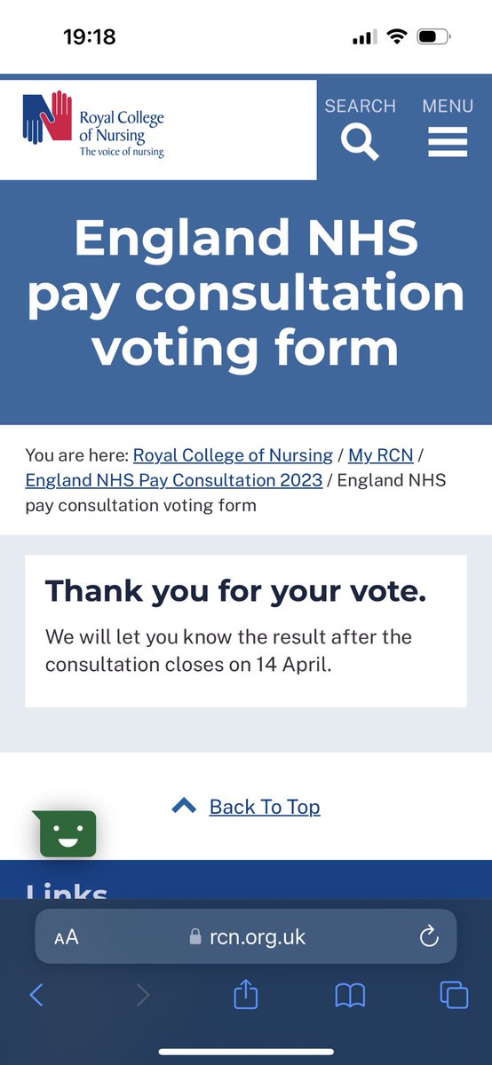 After everything I’ve read my decision has been made! We deserve so much more than <a href="/theRCN/">The RCN</a> think we’re worth!