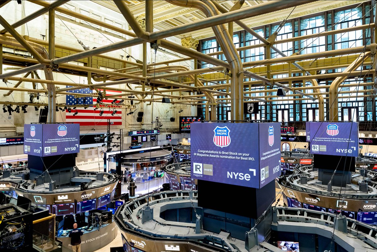 UnionPacific's tweet photo. The @NYSE  congratulated Union Pacific's Brad Stock for being recognized by @IRMagazine. https://t.co/8MbkOL91rQ