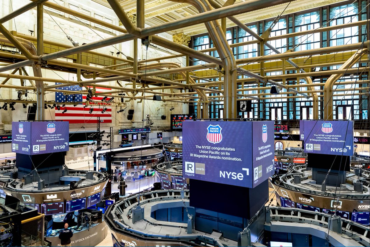 UnionPacific's tweet photo. The @NYSE  congratulated Union Pacific's Brad Stock for being recognized by @IRMagazine. https://t.co/8MbkOL91rQ