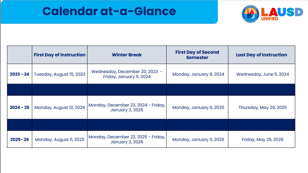 Lausd Calendar 2025 23rd March rebe vittoria