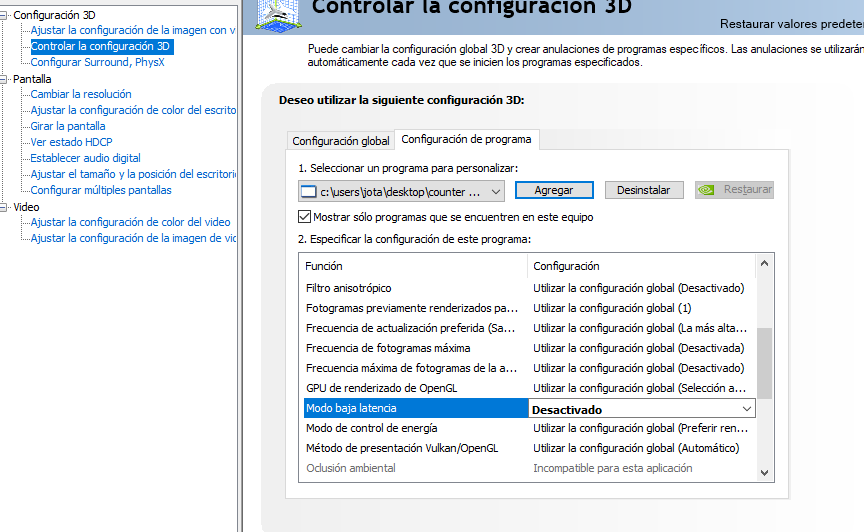 jot4 on X: Para los que esten jugando la BETA DEL CS♟️🎮 Si sienten que va  OK de FPS pero sienten que anda como todo warpeado/stuttering: 1-Controlar  la configuracion 3D 2-Seleccionan el