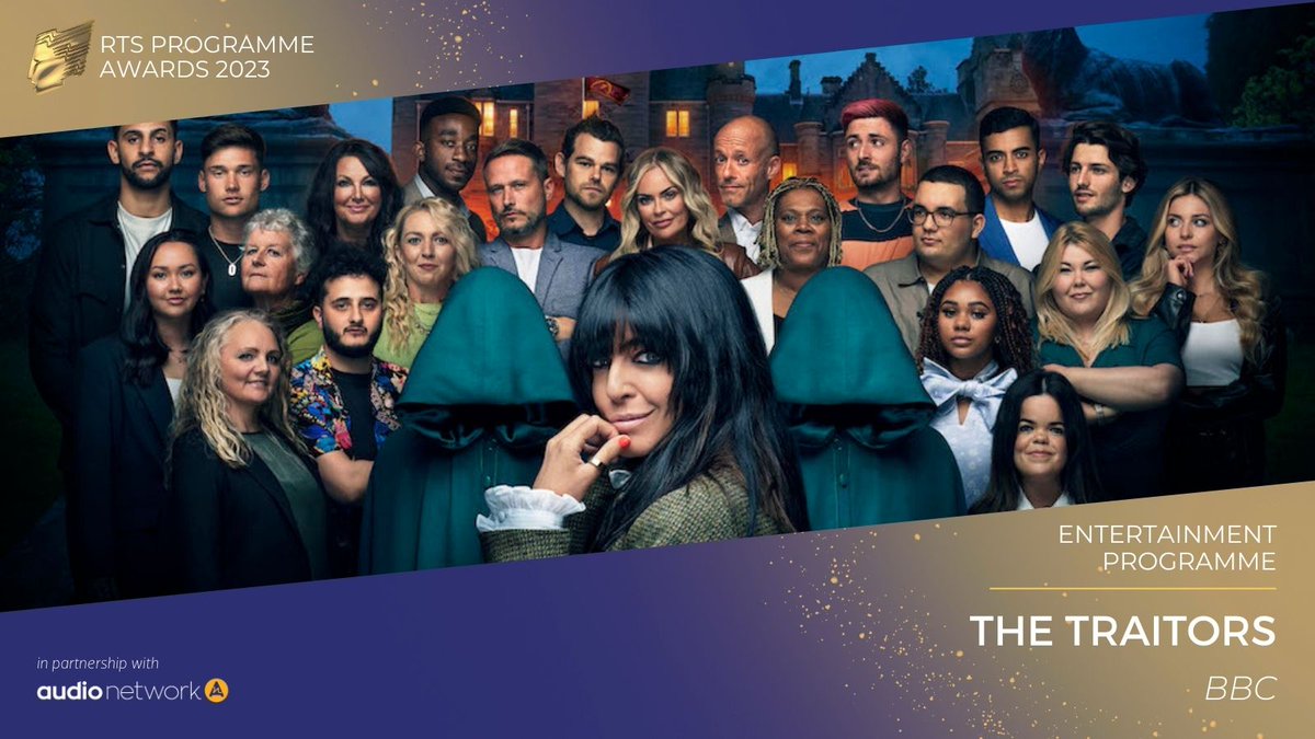 "Authentic and compelling – the producers captured lightning in a bottle” said judges. The winner of the Entertainment Programme award is <a href="/BBC/">BBC</a>'s The Traitors! #RTSAwards