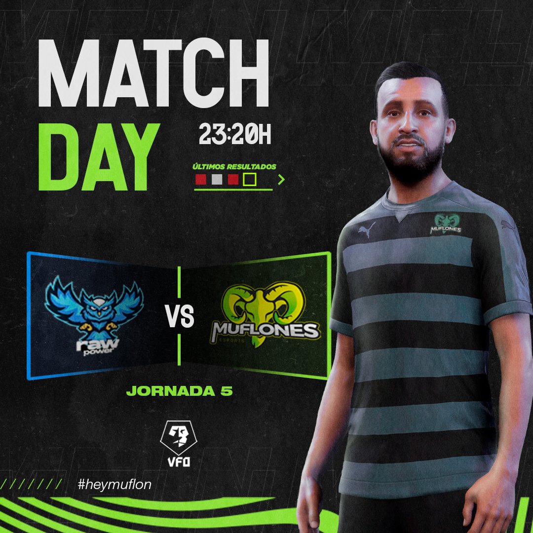 ⚔️¡MATCH DAY! 🆚 <a href="/Rawpowersports/">🦉RAW POWER SPORTS🦉</a> 
 
⏰23:20
🎮<a href="/VFOspain/">VFO España</a> <a href="/VFOspain_ps/">VFOspain PS</a>

#heymuflon 

#fifa23 #ps4 #ps5
