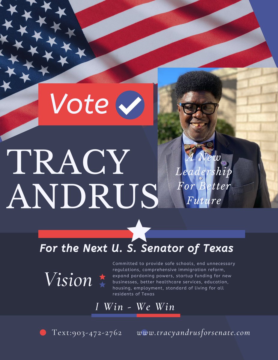 Tracy Andrus for United States Senate! 

tracyandrusforussenate.com