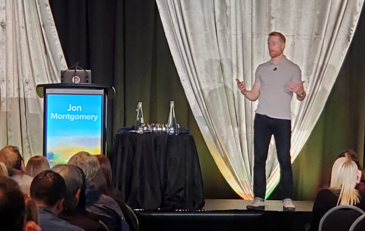 peopleCare_ca's tweet photo. Fantastic Day 1 of #TWC2023 Kicked off with inspiring keynote lessons from Olympian @jonmonty Celebrate small victories. The importance of collaboration. #Highperformingteams accomplish great things.
Ty @OLTCAnews @ORCAhomes for organizing this super engaging event! https://t.co/qyvCbAW5B2