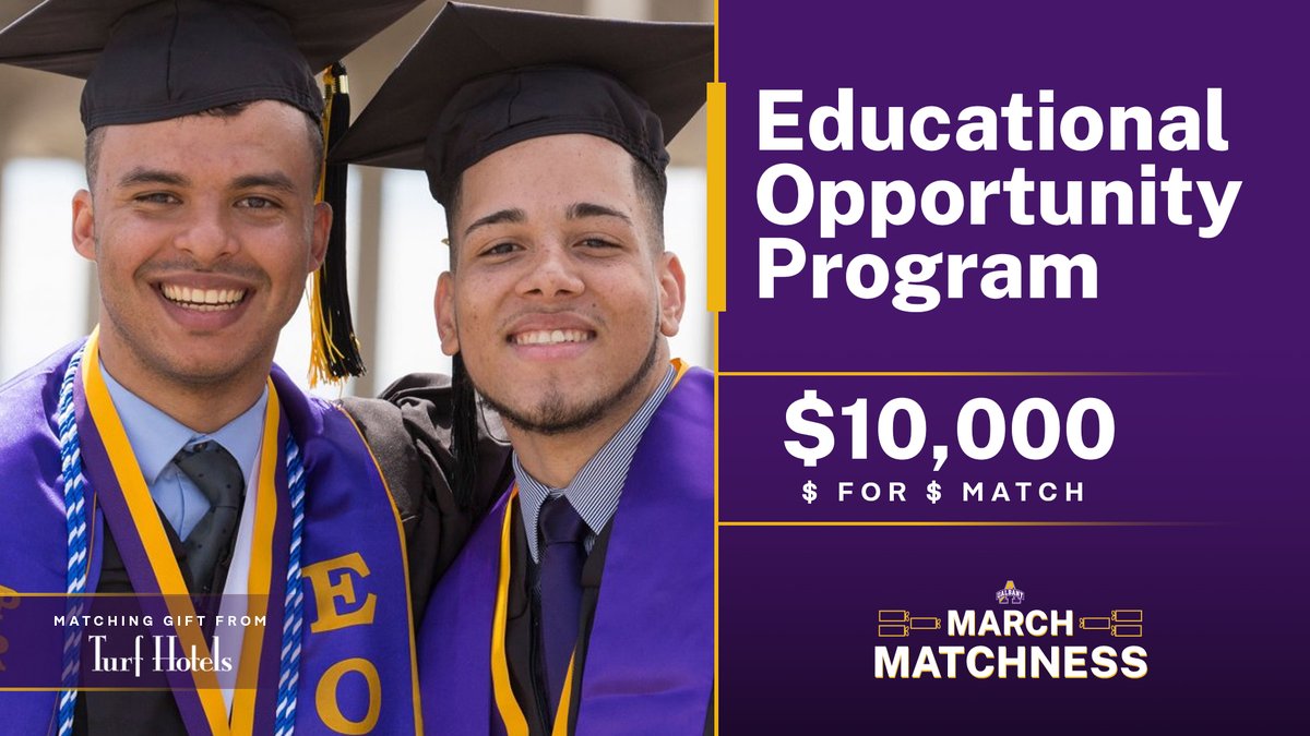 UAlbanyFund's tweet photo. Thanks to Turf Hotels all gifts to @EOPualbany will be matched $ for $ for #UAlbanyMarchMatchness! 

Head to https://t.co/clFUOihJPG today to make a gift and have it go even further. https://t.co/8hrQ4f4GhG