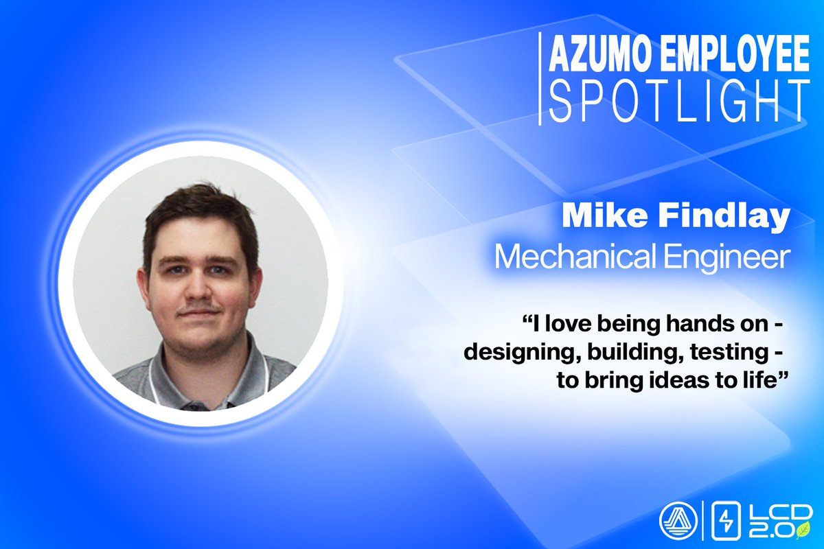 azumotech's tweet image. Help us in celebrate #mechanicalengineer Mike Findlay! Mike works on prototype builds &amp;amp; creation of #rLCD 2.0 demos plus helps w/frameworks of new designs. He also:

🏕️ Is a #camping enthusiast 
🏎️ Loves to work on cars &amp;amp; build #electricvehicles

#EmployeeSpotlight  #Innovation