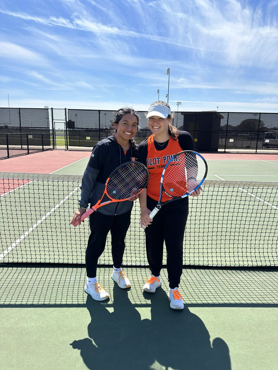 PPHSTennis's tweet photo. These young ladies played some GREAT tennis in day 2 of the district tournament ! It wasn’t quite the outcome we wanted, but we still came home with some bling ! They fought every step of the way and never gave up. Lizzy and Sydney, we are so proud of you !🧡 https://t.co/m8N3rOp5FY