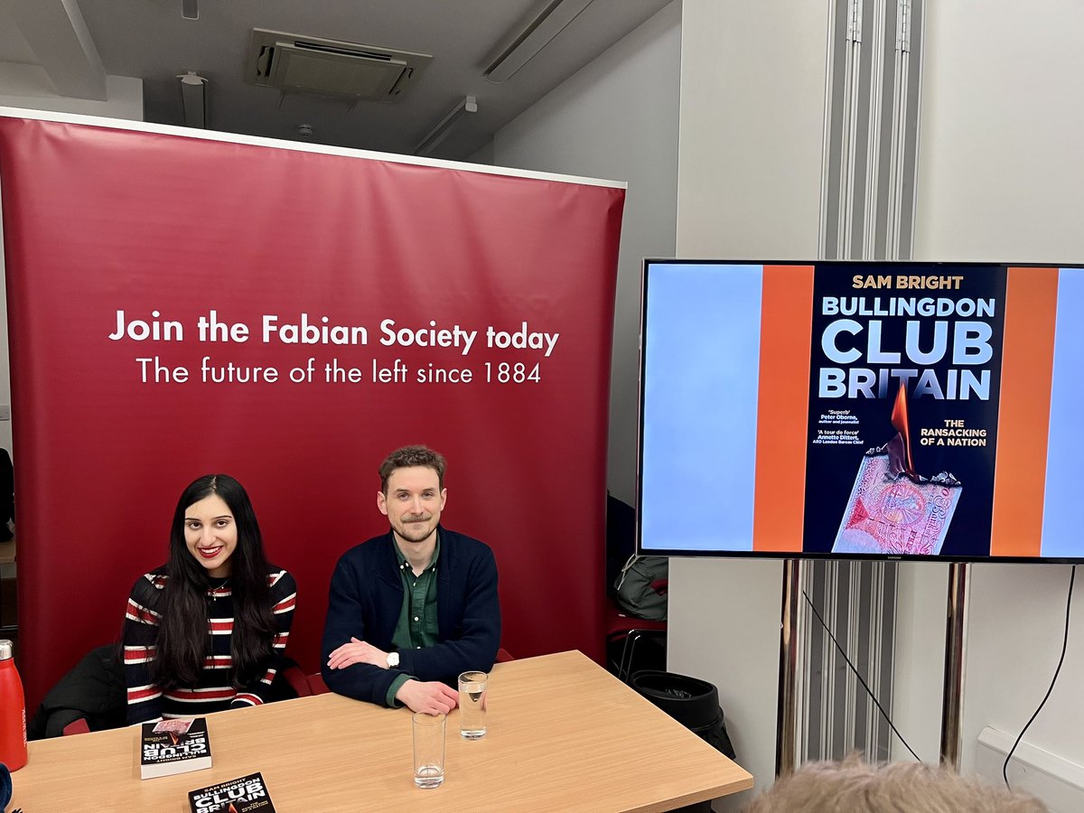 SarinaKiayani's tweet photo. It was great to interview @WritesBright on his incredible new book “Bullingdon Club Britain” tonight! https://t.co/nNVuU1NAAi