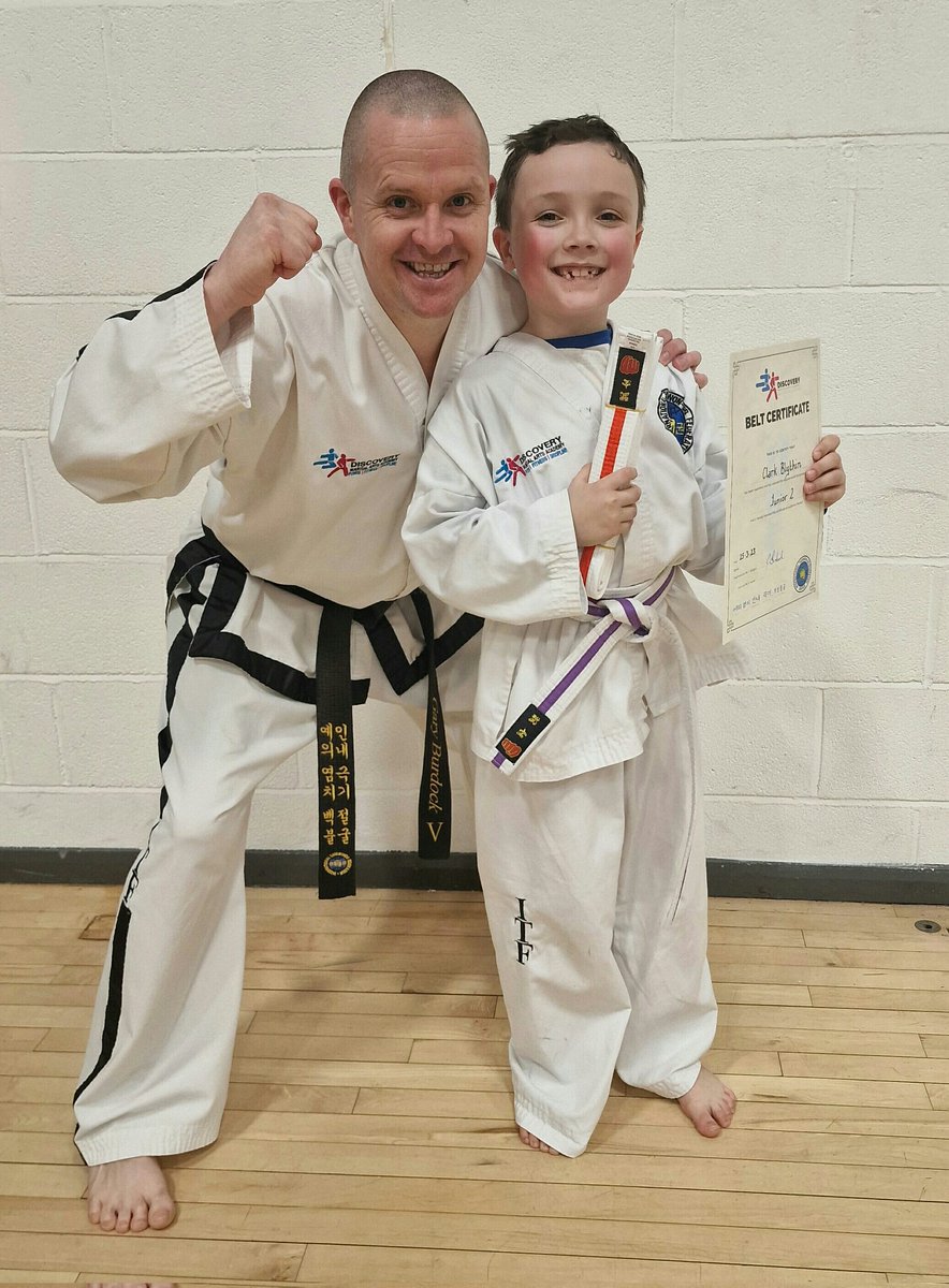C passed another taekwondo grading session this weekend and received his belt today. I'm so proud of him , I had to share ❤️ @JoanneLawsMCA <a href="/Mayflower_MCA/">Mayflower Academy</a>