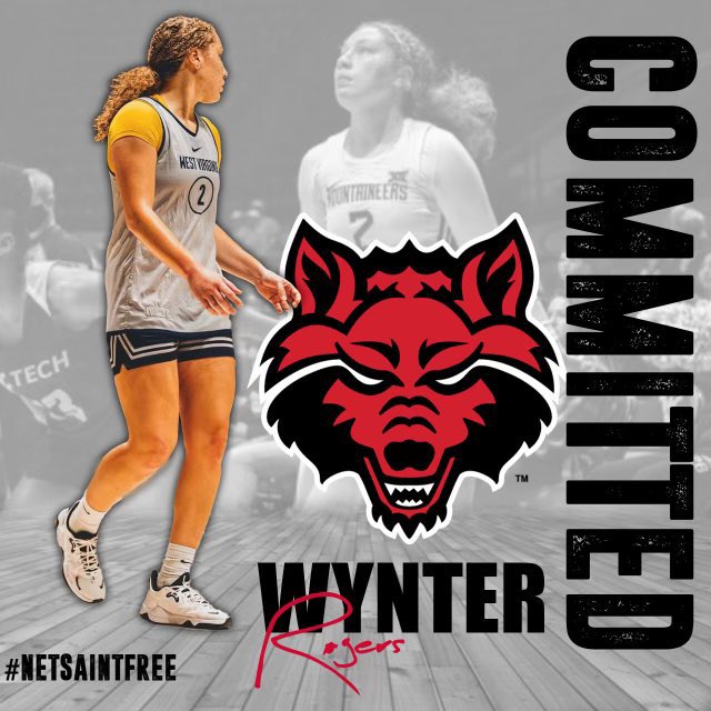 FAB44TV_'s tweet photo. #AStateNation just landed 1 of the Top recruits out of the Transfer Portal…5’11 Wing @wynterrogers_ headed home to The Natural State to play for her sister @Coach_Dezz she’s building something special in Jonesboro “Get Your Popcorn Ready” 🍿 #NetsAintFree✂️ #WolvesUp 🐺 https://t.co/GrRiLUncwe