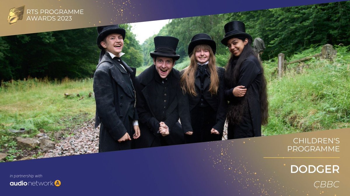RTS_media's tweet photo. Described by judges as "spectacularly well produced” and “a great all round production," Dodger takes the Children's Programme award — congratulations to the team! @cbbc @UniIntlStudios #RTSAwards https://t.co/3hL4vcbBYj
