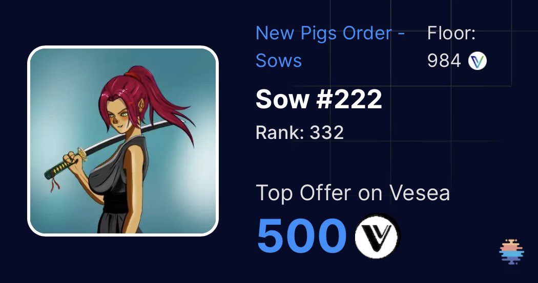 🚨 GIVEAWAY 🚨 

We have a <a href="/NewPigsOrderNFT/">New Pigs Order ⓥ</a> Sow to giveaway!

All you have to do is:

Like + Retweet
+
Follow <a href="/VenonymousV/">VenonymousⓋ</a> &amp; <a href="/NewPigsOrderNFT/">New Pigs Order ⓥ</a> 

That’s it! 

Have a great day #VeFam!

#vnft #VeChain #vet $vet #VeChainHasNFTs