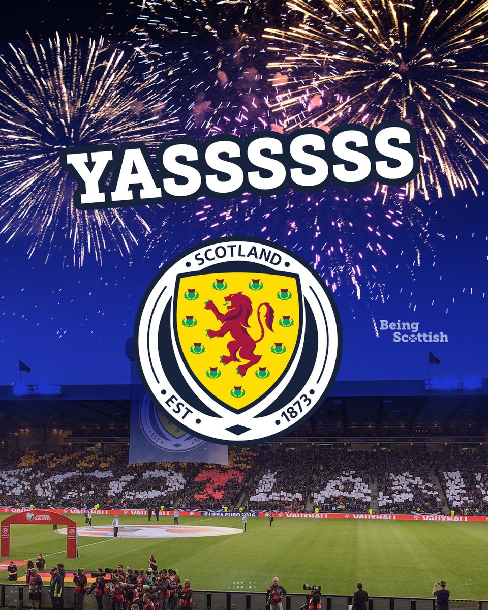 BeingScots's tweet photo. Scotland 2 Spain 0 Your eyes do not deceive you! What a night at Hampden 🏴󠁧󠁢󠁳󠁣󠁴󠁿🎉 #SCOSPA https://t.co/8c4ofU2vwf