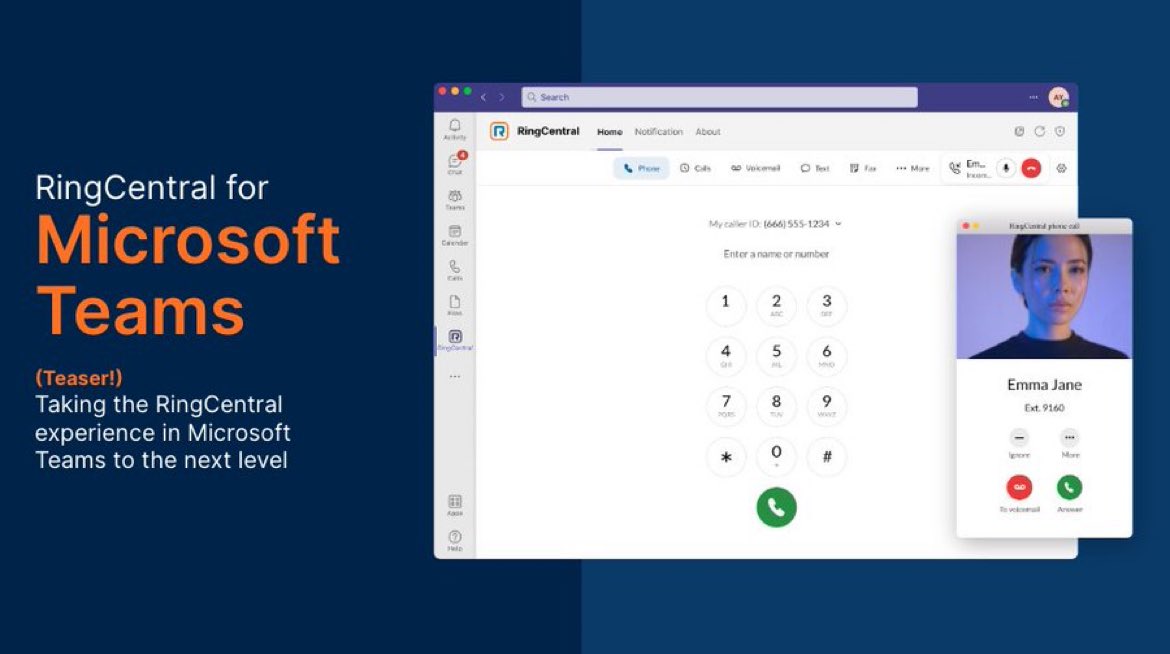 EvanKirstel's tweet image. The amazing updated @RingCentral experience within @MicrosoftTeams 
Transform your MS Teams application into a powerful communication device. 
#EnterpriseConnect2023 #enterpriseconnect #ec23 @enterprisecon @kkieller