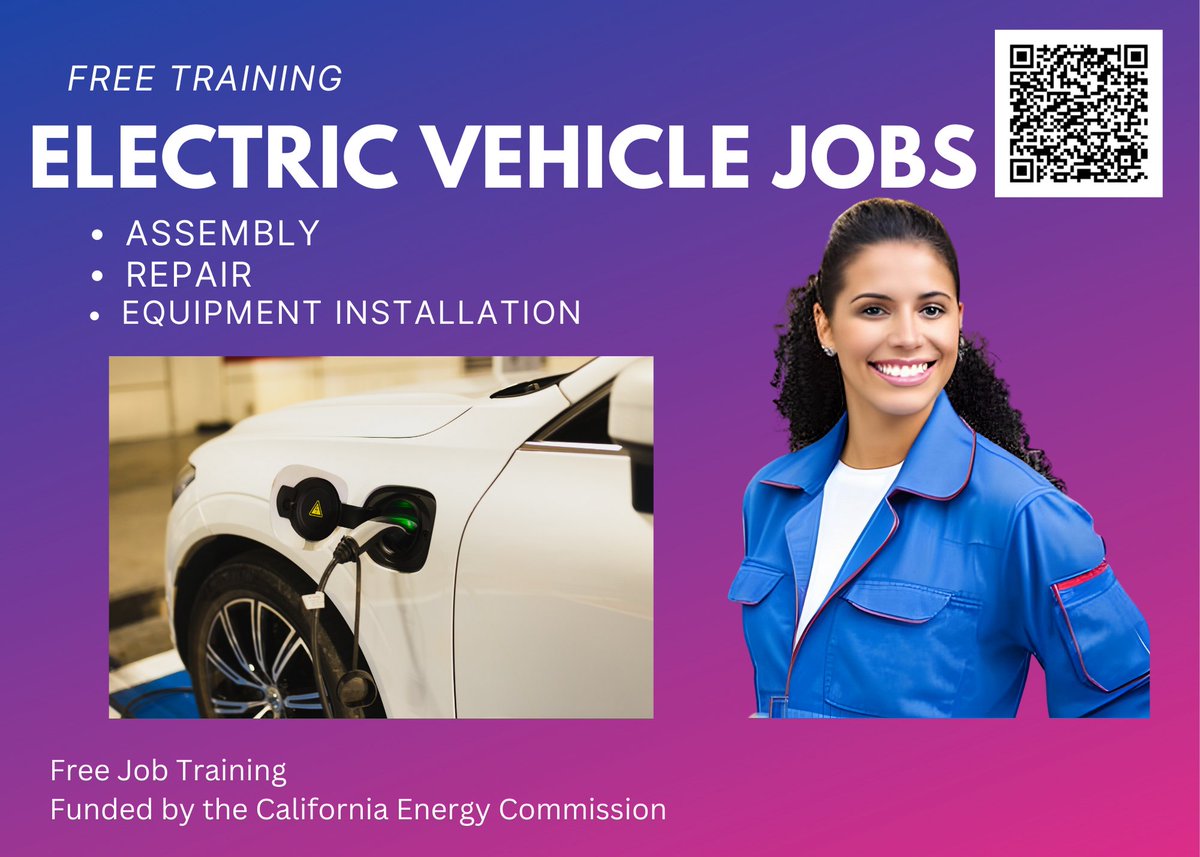 Enrollment closes soon on free EV Jobs Class 
This Sacramento training provides critical job skills. bit.ly/ZEVcode #EV #Sacramento #jobs