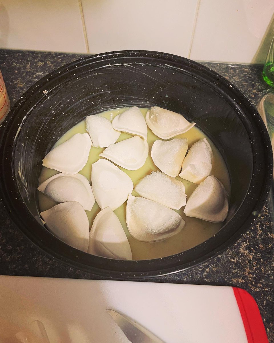 SingleYegChick's tweet photo. Attempting to make a Pierogis casserole. May have too much cheese and bacon. π€·πΌββοΈπ€ #Yummy #Hungry #FoodForDays https://t.co/JiVs5J7GRc