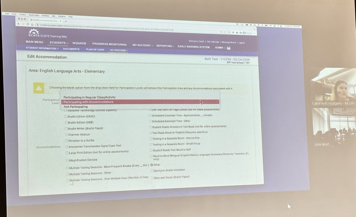 A big thank you to <a href="/CarolAnnHudgens/">Carol Ann</a>  for the ECATS overview this morning for our students in the IEP course. Our future teachers learned lots and so did I. So grateful for the partnership we have with NCDPI. #TheFutureIsBright <a href="/UNCG_SES/">UNCG SES</a>