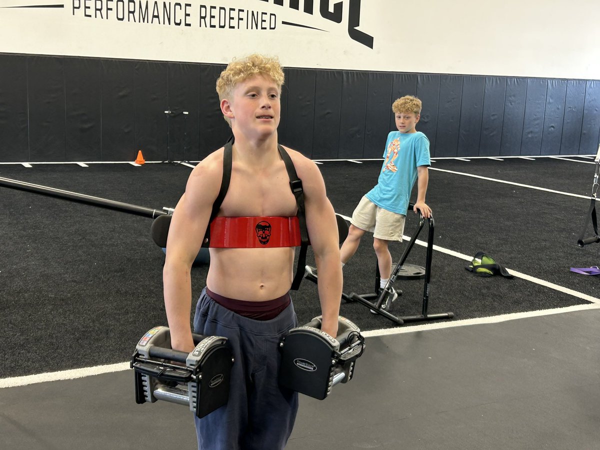 Lifting for kids is bad…lol. Kingston has grown up in the gym. He is 12. Has a 28” Vert, Benches 150#s and can do 35 pull-ups. Has 88 career home-runs and finished 2nd at Tulsa Nationals in wrestling and his best sport is football, and NO he hasn’t started  puberty.