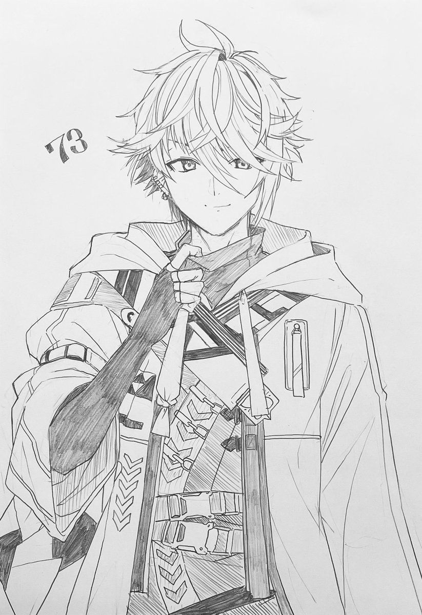 アナログセラフ  #にじさんじ五十音順に描いたら渡会雲雀の時には画力上がってる説 #SeraPic 