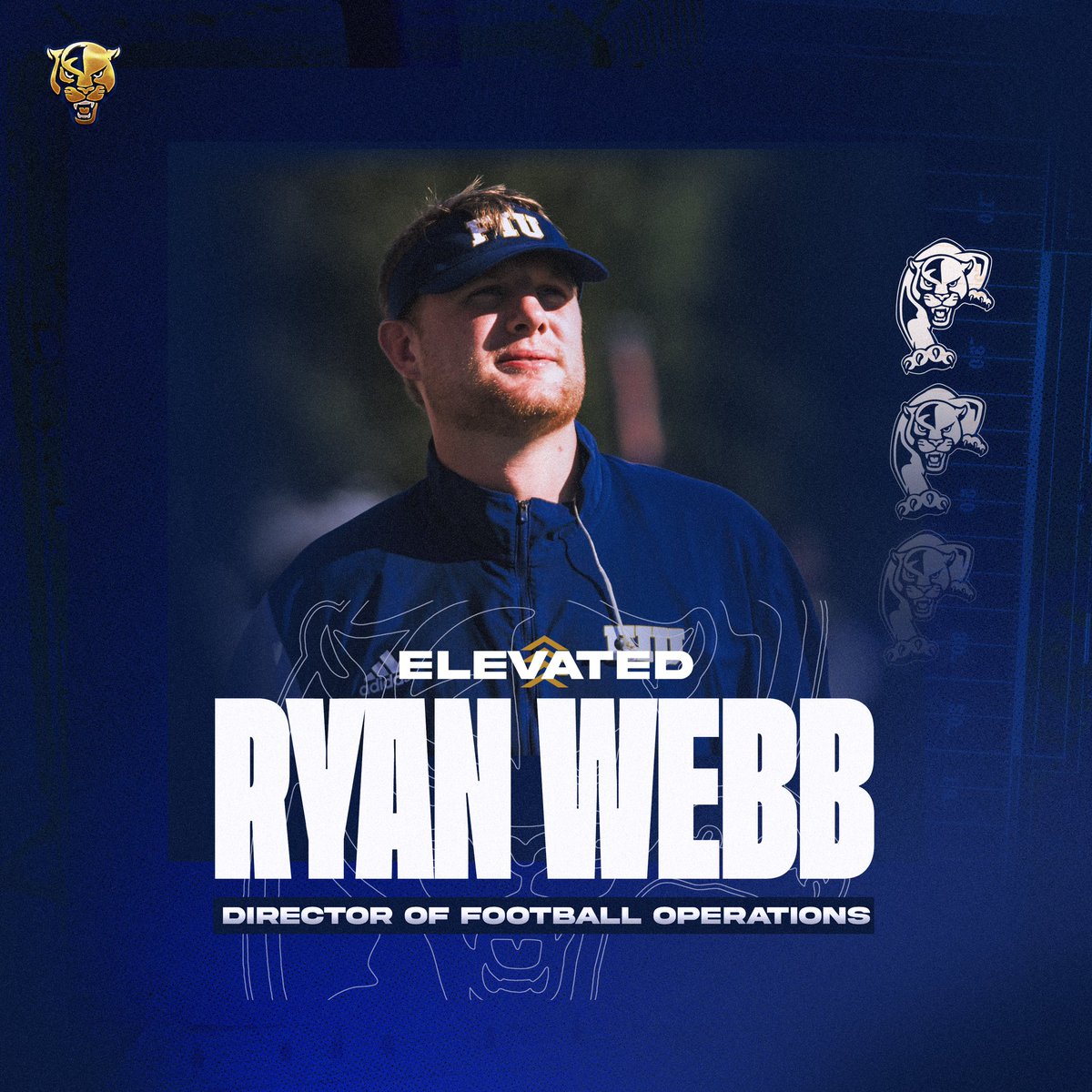 FIUFootball's tweet photo. Love to see it 😎

Congrats to our guy @RyJoWebb55 on being promoted to Director of Football Operations! 

#ELEVATE https://t.co/UP0DqkJOW8