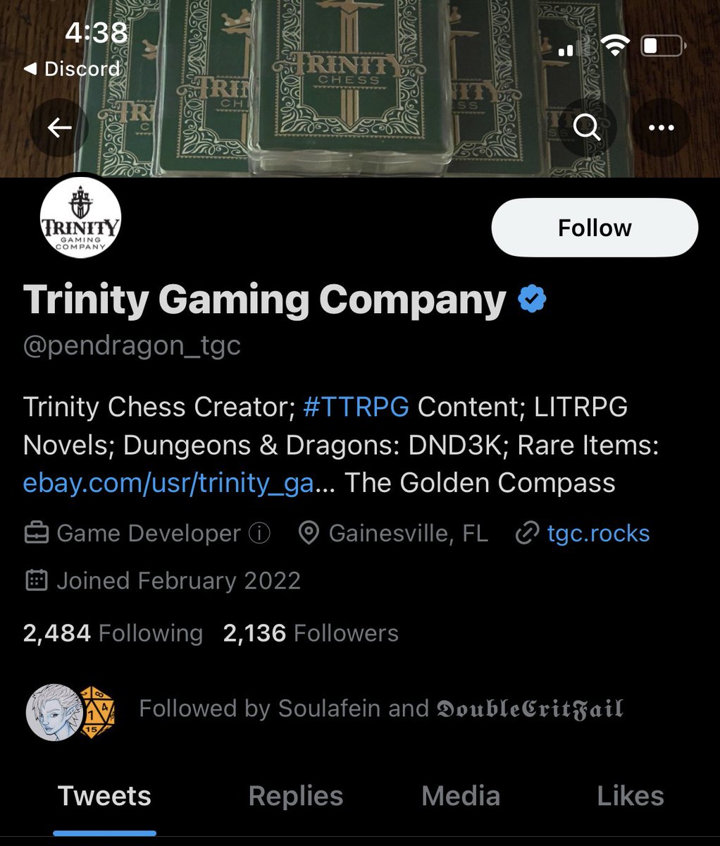 The_Mandii's tweet photo. CW: transphobia, queerphobia

BEWARE, fellow TTRPGers.
Trinity Gaming Co is run by a queerphobic transphobe who openly supports Tr*mp on their company page.

….I’m so tired y’all. Don’t support companies like this ffs. https://t.co/lT7Foohjoi