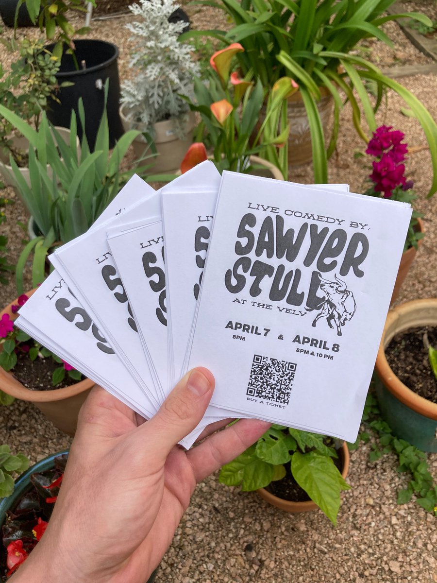 GET TICKETS FOR MY SHOWS AT THE VELV ON APRIL 7TH &amp; 8TH!!!