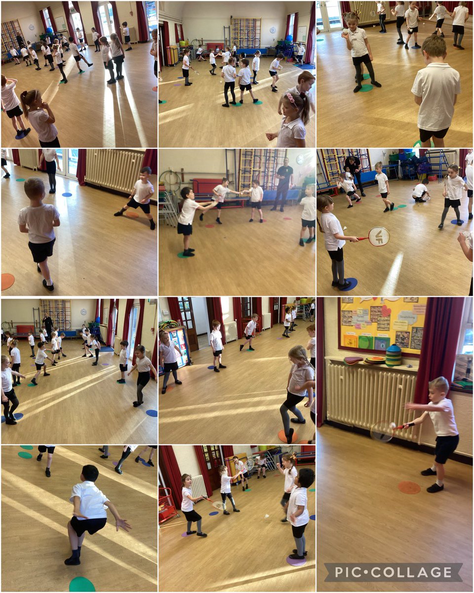 FRISroom10's tweet photo. In badminton we learned how to move our feet towards the direction of the shuttle. We took it in turns to hit the shuttle with the racquet. We definitely made great progress during the session with our accuracy. #FRISpe https://t.co/7Ig8k736Pe