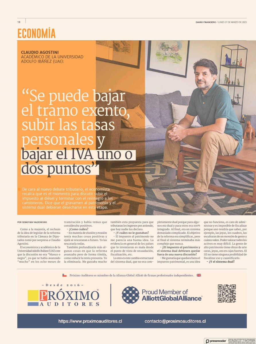 ingenieriaUAI's tweet photo. #IngenieríaUAIEnMedios | El académico de #IngenieríaUAI, Claudio Agostini, dio sus impresiones sobre el debate nacional que hay actualmente en materia tributaria. 💰🧐

Revisa la entrevista del @DFinanciero ⤵️ https://t.co/MqaYC63UCn