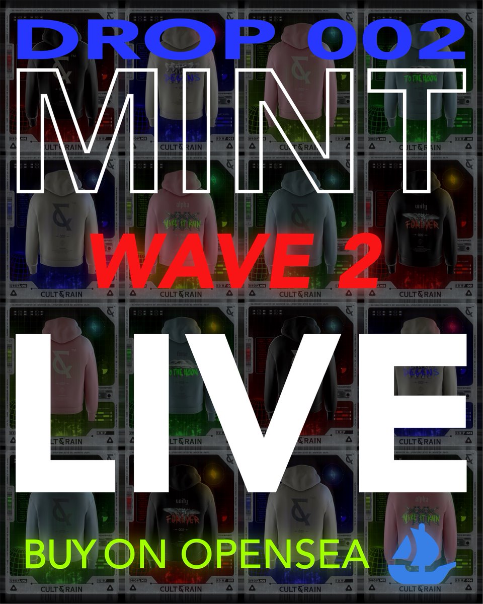 DROP 002 MINT IS LIVE &amp; TRENDING🔥

❗️WAVE 2 ALLOWLIST IS NOW OPEN❗️

BUY NOW ON OPENSEA👉opensea.io/collection/cul…