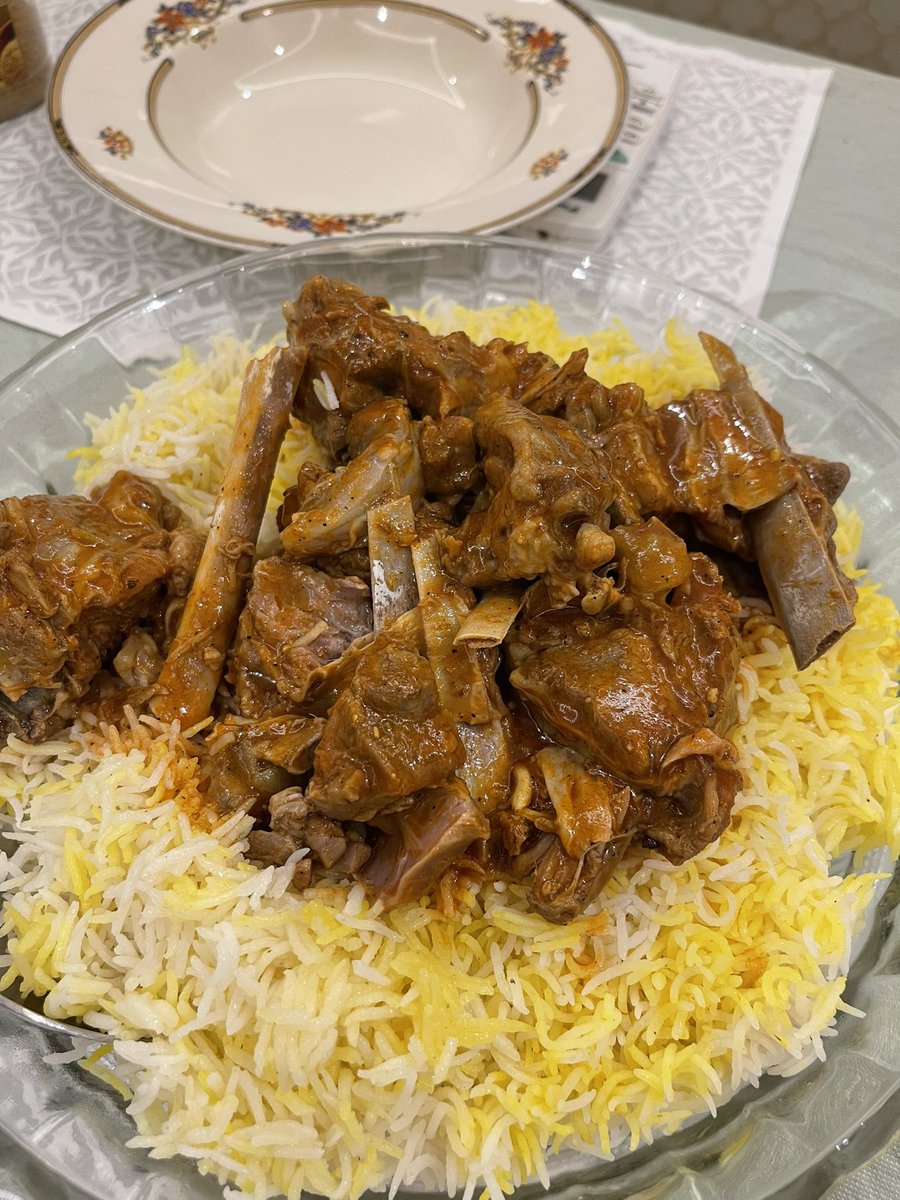 QutubOwaisi's tweet photo. This particular meat dish is prepared in Medina Munnawara by locals, won’t find it anywhere else in the country. Tried my hand at it, would give 6/10. Not bad for a first try #ramadancooking https://t.co/HjoYGx5z9g