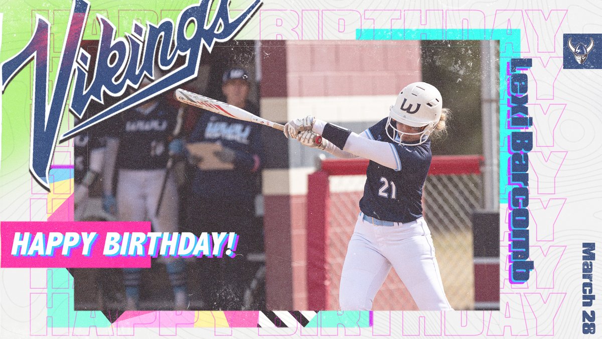 WWUAthletics's tweet photo. We want to wish a very Happy Birthday to Lexi Barcomb of @WWU_Softball!

#BirthdayViks 🎁🎂🎉 https://t.co/ohT2v8ySEv