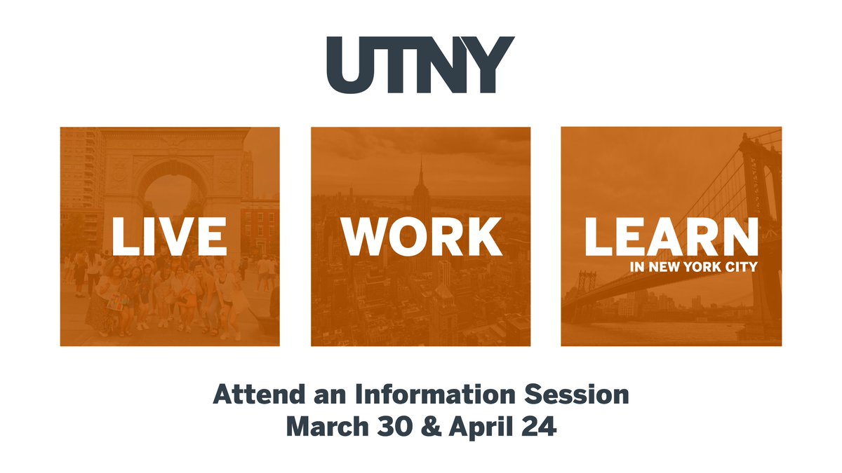 Live, work and learn in New York City with a semester at UTNY! You'll intern in a field related to your interests and complete coursework all the while experiencing the hustle &amp; bustle of life in the city. Learn more at an upcoming info session! 

RSVP: bit.ly/utnyspring24