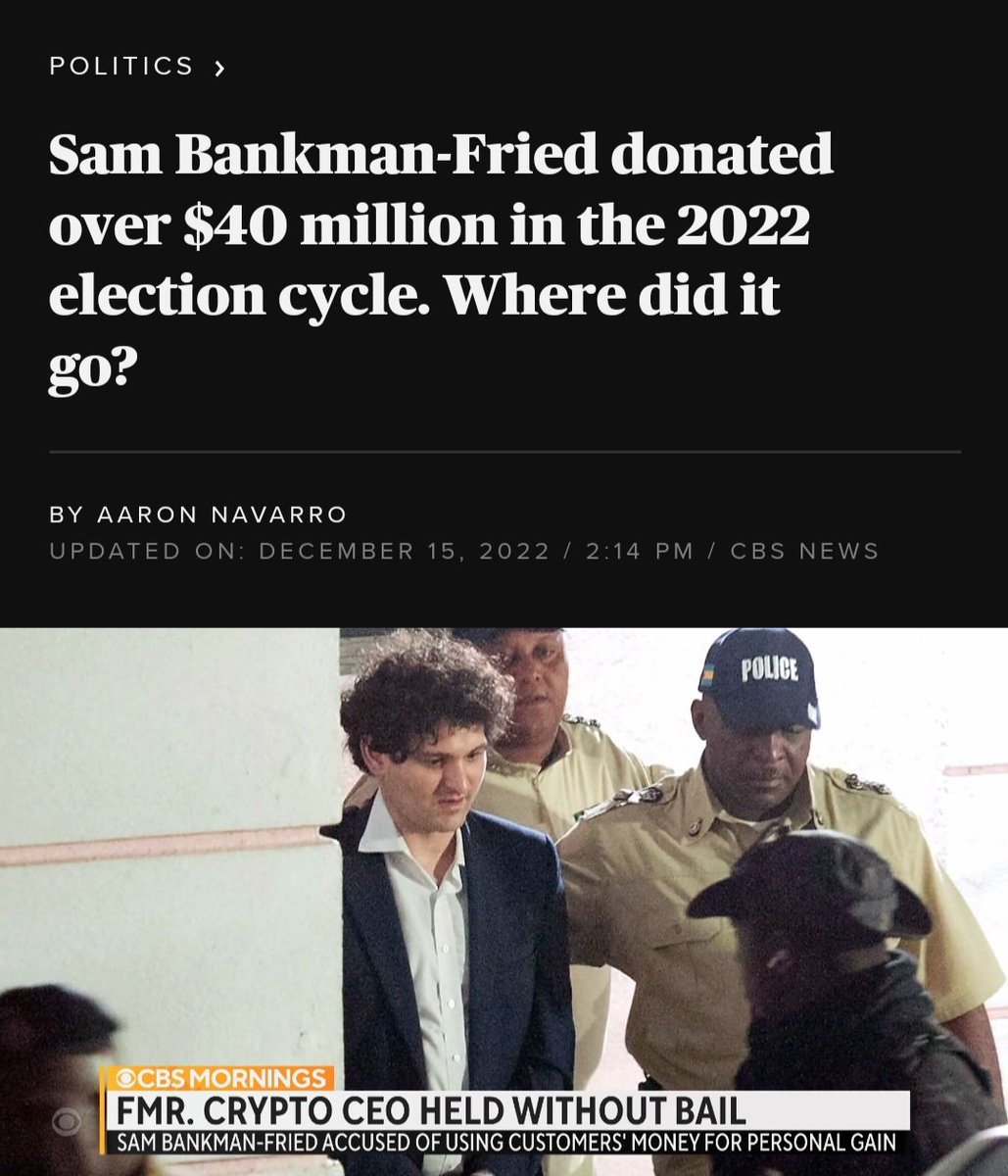 sean_trapane's tweet photo. @RBReich Too funny. $5 mil is what the NRA lobbied with during the last cycle. Not even enough to rent a single politician, let alone "buy congress".  But hey, if I accept your premise that $5 mil buys congress, what did SBF buy? Or Soros? https://t.co/b4QDZnbv6t