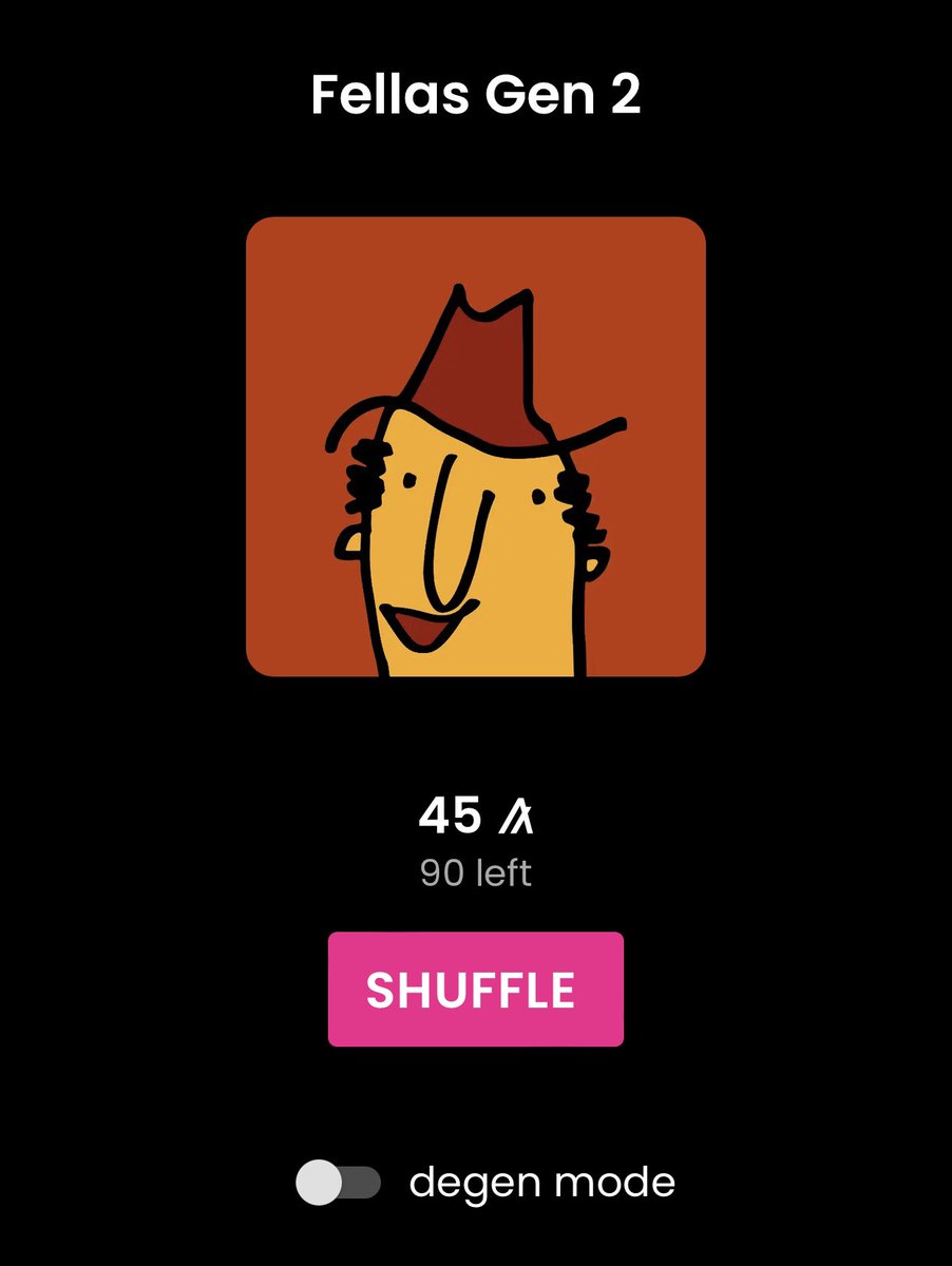 Fellas disappearing left and right #algofam 👀

Buy a fella for a chance to win a MNGO

linktr.ee/fellasnft