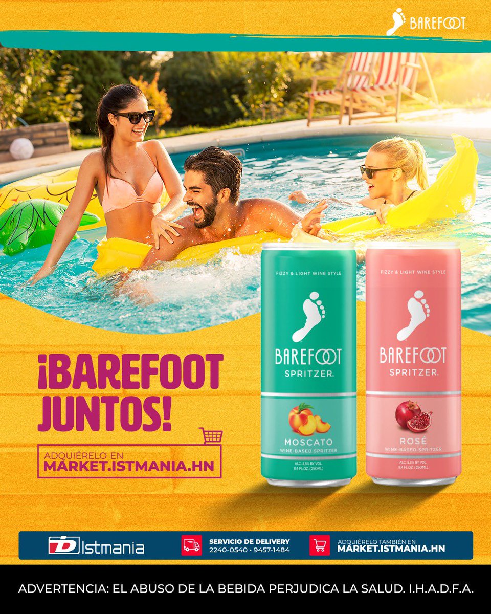istmaniahn's tweet photo. Disfruta del sol y la playa con un Barefoot Spritzer en mano 🌞🍹 #BarefootSpritzers #marketistmaniahn https://t.co/GVBAlVLI44