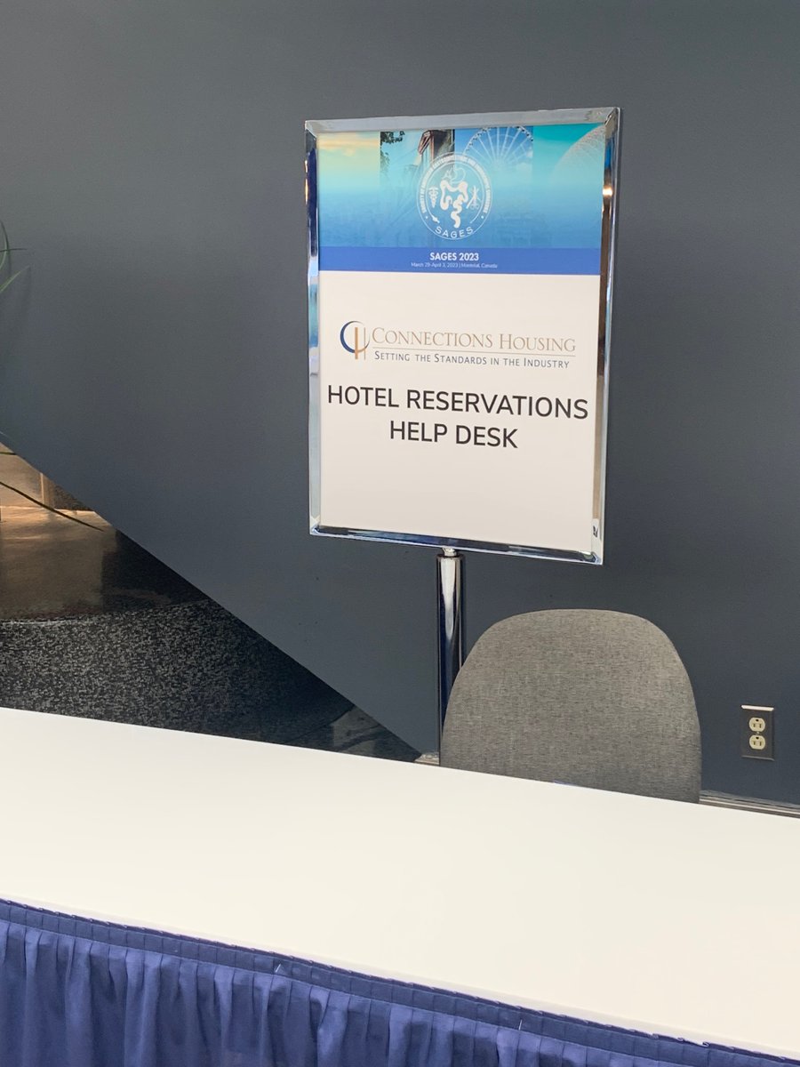 Connections Housing is onsite in Montreal, Canada and proud to be the official housing provider for #sages2023 ! We are here to help and answer any questions regarding your hotel reservations.