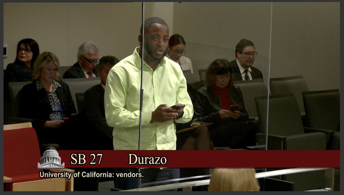 afscme3299's tweet photo. Today, 3299 Executive Vice President Michael Avant testified in support of #SB27, sponsored by @SenMariaEDurazo &amp; @AMCab2. #EarnedButUnpaid #UnionStrong https://t.co/V6eDbA8bJF