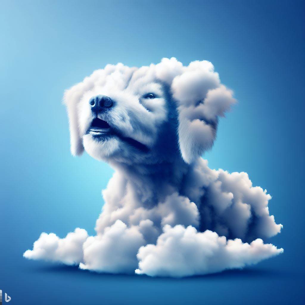 str9led's tweet photo. dog made out of clouds by Bing Image Creator #AI #AIart #bingimagecreater #aiartcommunity https://t.co/f0RKV0LCtP