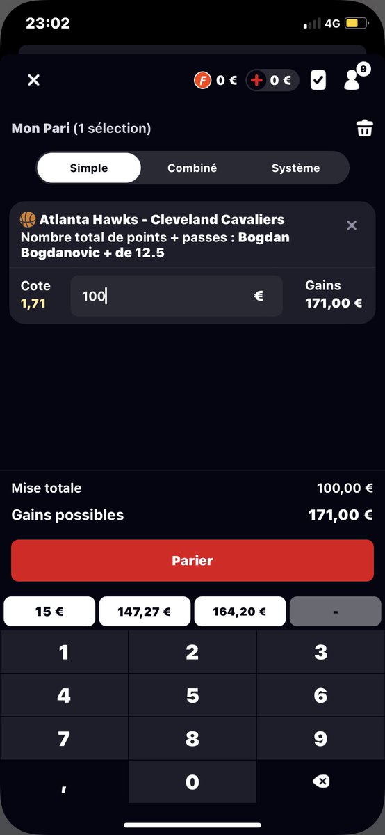 PRONOSIDC's tweet image. BET BASKET-BALL 🏀 #TeamParieurs 

#NBA 

🏀 Atlanta - Cleveland (⏰01h30)
👉 Bogdan Bogdanovic +12,5 PP
📊 Cote -&amp;gt; 1,71
💵 Mise 100€ -&amp;gt; 171€

NO BET NO GAIN 🍀

#TeamParieur #prono #bet #nba #NBATwitterLive #LetEmKnow #TrueToAtlanta #Celtics #Mitchell #Warriors #Pelicans #gsw