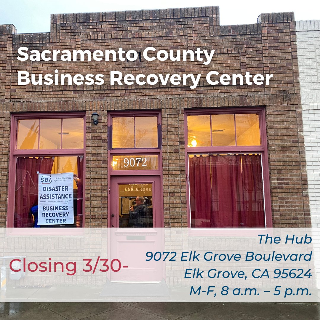PSA: The Business Recovery Center will be closing soon. 

If you are a business owner who has not yet received or applied for relief, economic injury relief applications is available until October 16th.

 Learn more about eligibility and apply at: disasterloanassistance.sba.gov/ela/s/