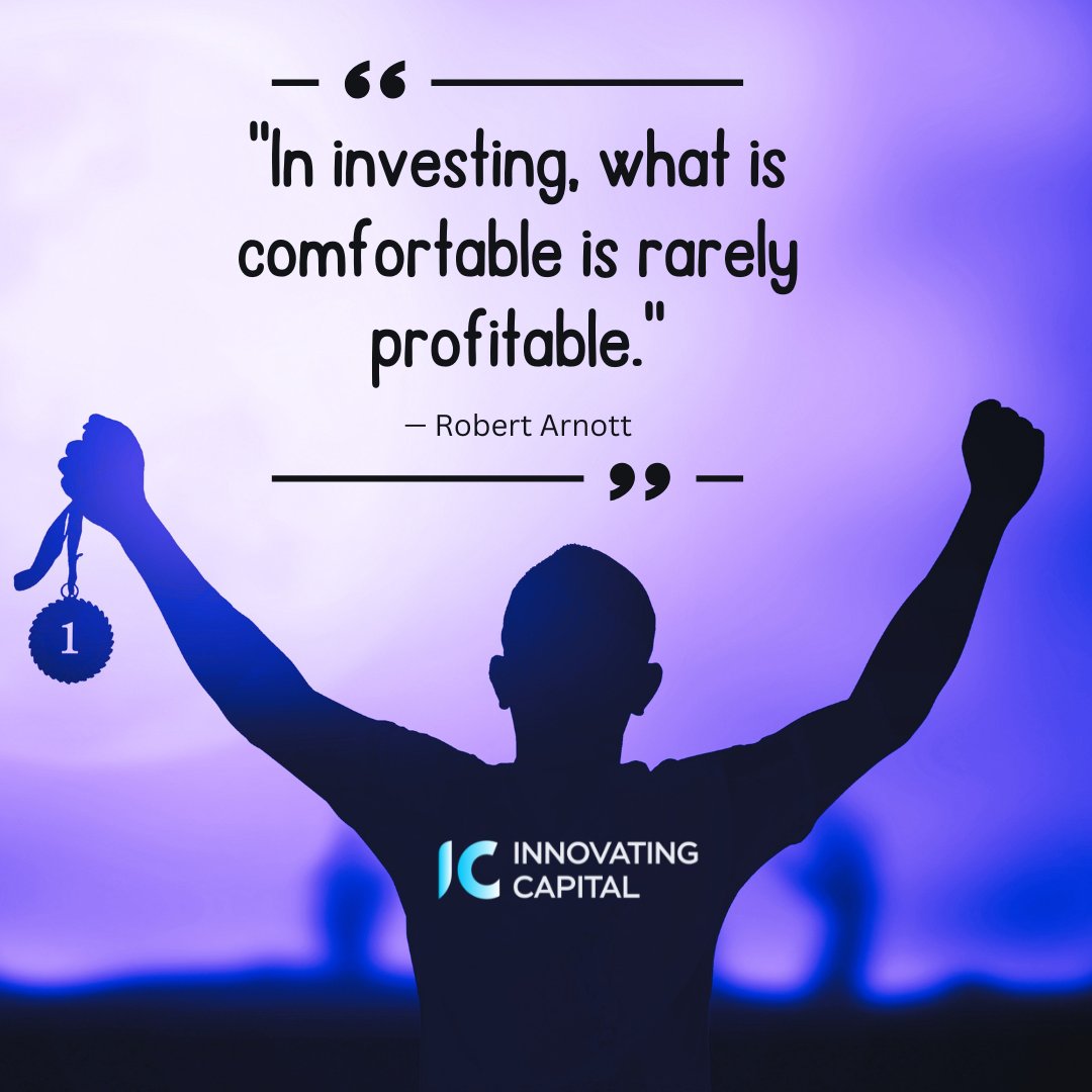 InnovatingCap's tweet photo. "In investing, what is comfortable is rarely profitable."— Robert Arnott
#uncomfortableinvesting #profitablediscomfort #investingmindset #riskforreward #daretoinvest #investmentwisdom #beyondcomfort #breakingbarriers #investmentstrategy #chasingreturns #investmentgains https://t.co/jMBQFCBS8L