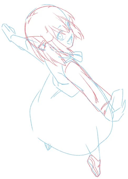 ラフ描いて遊んでた 