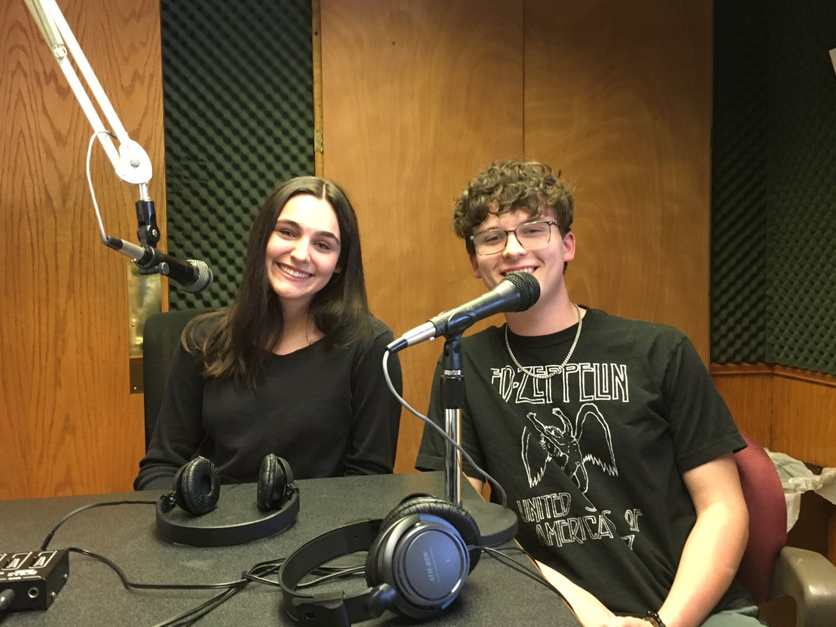 Thanks to <a href="/WausauWest/">Wausau West High</a> students Lillie Sunby &amp; Nolan Mulder for coming @bullfallsradio today to talk about this weekend’s West Theatre production “The 39 Steps”.  You can hear the show at civicmedia.us/shows/chad-hol… and see the play this Friday, Saturday &amp; Sunday at West Auditorium.